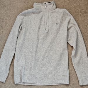 vineyard vines gray grey quarter zip